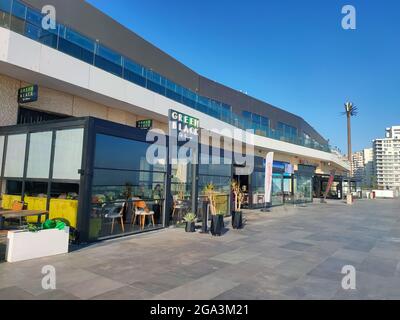 CASABLANCA, MOROCCO - Feb 03, 2021: The exterior of Merina mall in Casablanca. Morocco Stock Photo