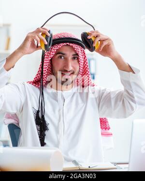 The arab engineer working on new project Stock Photo
