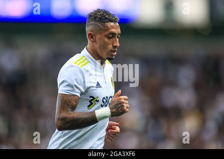 Blackburn, UK. 28th July, 2021. Raphinha #10 of Leeds United during the game in Blackburn, United Kingdom on 7/28/2021. (Photo by Mark Cosgrove/News Images/Sipa USA) Credit: Sipa USA/Alamy Live News Stock Photo