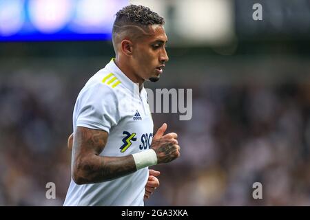 Blackburn, UK. 28th July, 2021. Raphinha #10 of Leeds United during the game in Blackburn, United Kingdom on 7/28/2021. (Photo by Mark Cosgrove/News Images/Sipa USA) Credit: Sipa USA/Alamy Live News Stock Photo