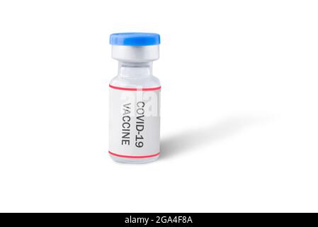 Covid 19 vaccines isolated over white background Stock Photo