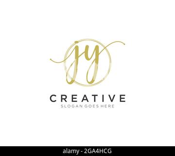 YL Feminine logo beauty monogram and elegant logo design, handwriting logo  of initial signature, wedding, fashion, floral and botanical with creative  Stock Vector Image & Art - Alamy