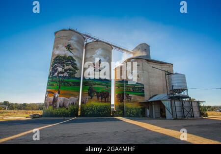 Silo Art Australia - Grenfell NSW Stock Photo