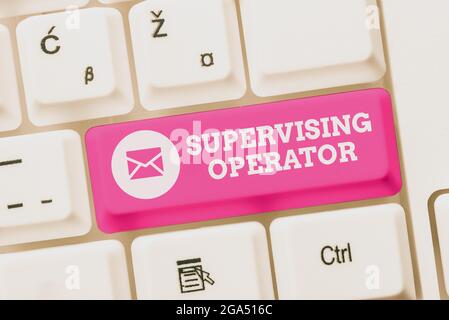 Inspiration showing sign Supervising Operator. Business overview monitoring and coordinating the plant operations Offering Speed Typing Lessons And Stock Photo
