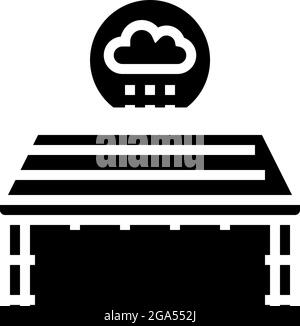 skylight installation roof glyph icon vector illustration Stock Vector ...