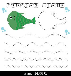 Trace and color cute dolphin. Educational game for kids. Writing and  coloring practice Stock Vector Image & Art - Alamy