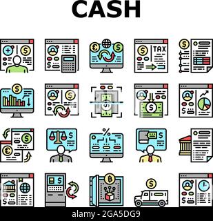 Account line icons collection. Balance Sheet, Financial Statement ...