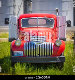 Old truck in the Palouse area of southeastern Washington and north central Idaho Stock Photo