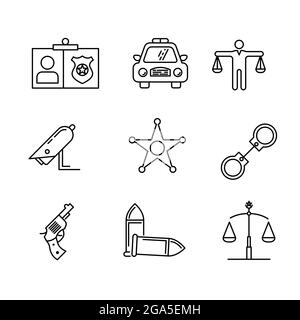 police element Vector icon design illustration Template Stock Vector