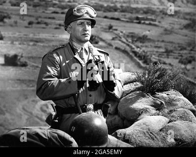 GEORGE C. SCOTT in his Oscar Winning role as General George S. Patton Jr in PATTON : LUST FOR GLORY 1970 director FRANKLIN J. SCHAFFNER screen story and screenplay Francis Ford Coppola and Edmund H. North music Jerry Goldsmith Twentieth Century Fox Stock Photo