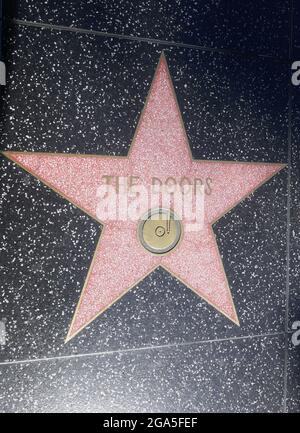 Hollywood, California, USA 28th July 2021 A general view of atmosphere of The Doors Star on the Hollywood Walk of Fame on July 28, 2021 in Hollywood, California, USA. Photo by Barry King/Alamy Stock Photo Stock Photo