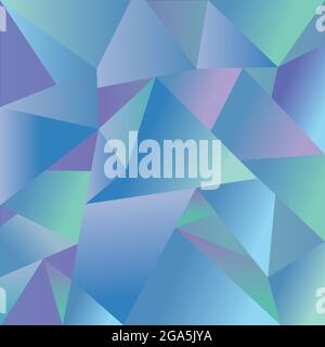 Abstract gradient and angular shapes in blue green and purple. Stock Vector