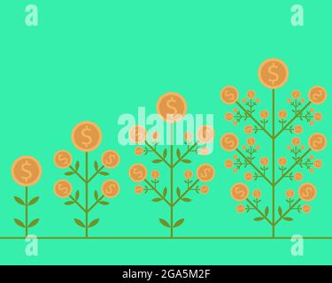 Illustration vector design of investment processing Stock Vector
