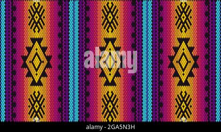 The traditional ornament of the inhabitants of the East, the Arab world, in which rich colors attract good luck and wealth. Women wove carpets for wit Stock Vector