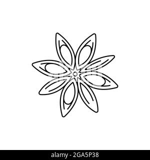 Anise olor line icon. Essential oils fruit seeds. Pictogram for web page, mobile app, promo. UI UX GUI design element. Editable stroke. Stock Vector