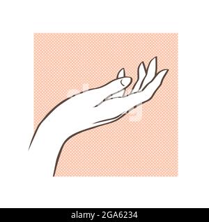 hand outline vector