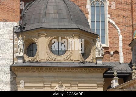 Wawel castl, Kraków, gothic, renaissance, the seat of Polish Kings, Sigismund's beel, gothic castl, Stock Photo