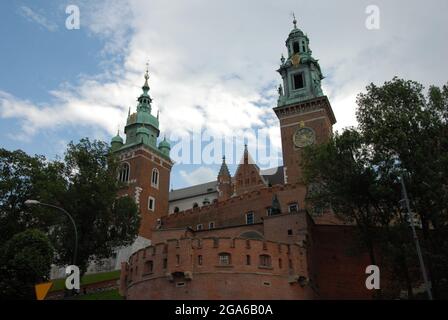 Wawel castl, Kraków, gothic, renaissance, the seat of Polish Kings, Sigismund's beel, gothic castl, Stock Photo