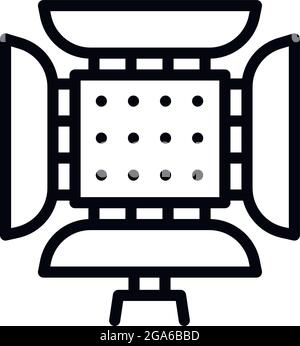 Photographer led light icon. Outline photographer led light vector icon for web design isolated on white background Stock Vector