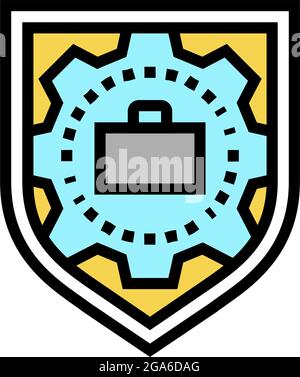 occupational safety and health color icon vector illustration Stock ...