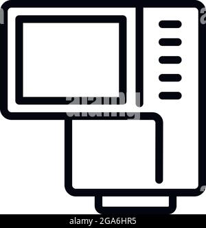 Camera screen assist icon. Outline camera screen assist vector icon for web design isolated on white background Stock Vector