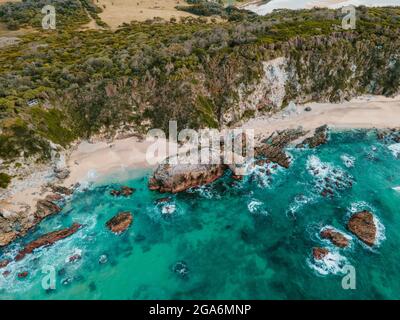 Horsehead Rock, rock formation in Bermagui, NSW, Australia. Stock Photo