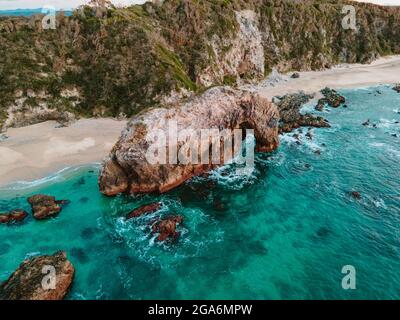 Horsehead Rock, rock formation in Bermagui, NSW, Australia. Stock Photo