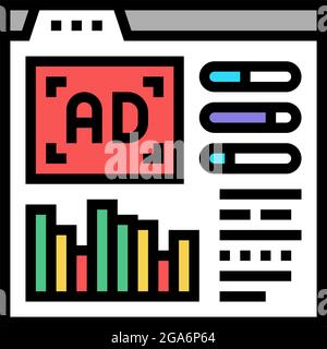 google analytics integration color icon vector illustration Stock Vector