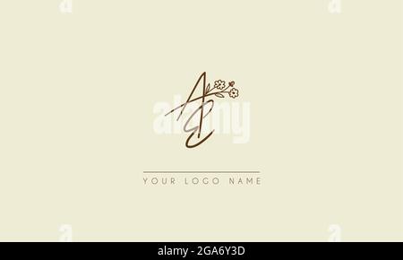 Initial letter AE Or EA Signature handwritten wedding botanical floral icon logo vector  design  illustration Stock Vector