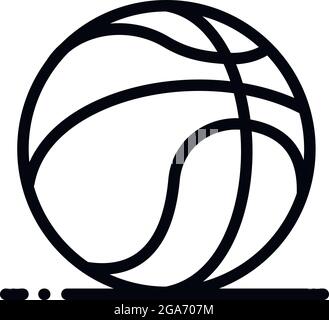 Basketball rubber ball icon. Outline Basketball rubber ball vector icon for web design isolated on white background Stock Vector