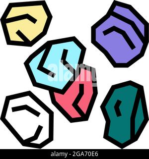 stones resin art color icon vector illustration Stock Vector