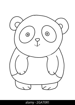 How to Draw a Panda Bear (Cartoon) - YouTube