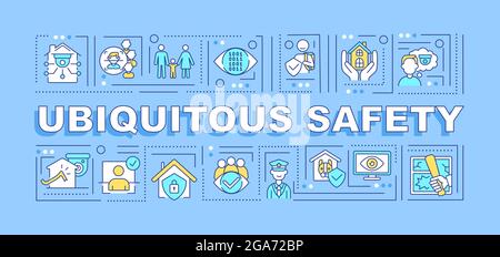 Ubiquitous safety word concepts banner Stock Vector