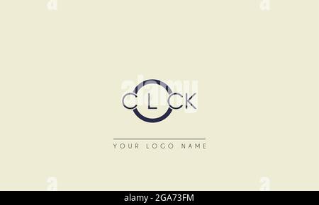 CLOCK letter logo design vector illustration Stock Vector