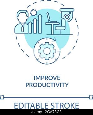 Improve productivity concept icon Stock Vector