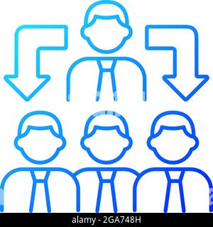 Coordination gradient linear vector icon Stock Vector