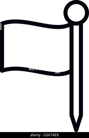 Croquet red flag icon. Outline Croquet red flag vector icon for web design isolated on white background Stock Vector
