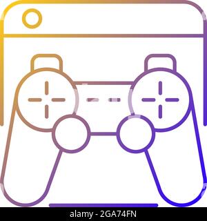 Game platforms gradient linear vector icon Stock Vector