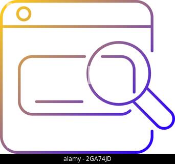 Search engines gradient linear vector icon Stock Vector