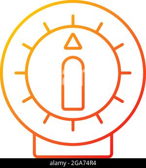 Kitchen timer gradient linear vector icon Stock Vector