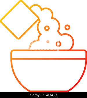 Add cooking ingredient gradient linear vector icon Stock Vector