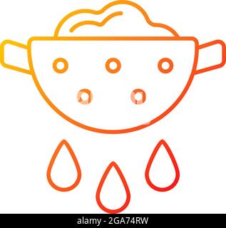 Drain food gradient linear vector icon Stock Vector