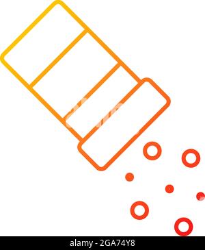 Sprinkle salt gradient linear vector icon Stock Vector