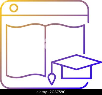 Learning platforms gradient linear vector icon Stock Vector