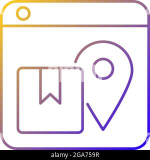 Order tracking gradient linear vector icon Stock Vector