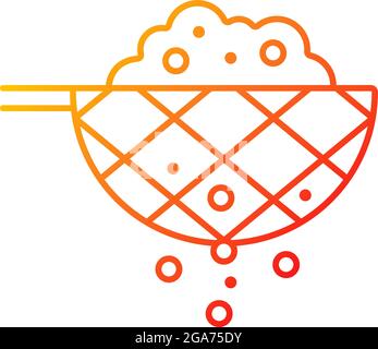Sift cooking ingredient gradient linear vector icon Stock Vector