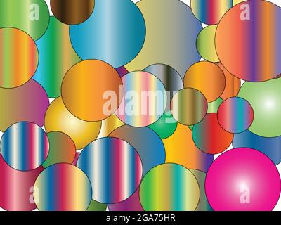 Abstract background vector design of colored circles Stock Vector