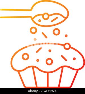 Sprinkle for baking gradient linear vector icon Stock Vector