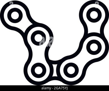 Bike chain icon. Outline Bike chain vector icon for web design isolated on white background Stock Vector