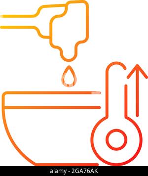 Melt cooking ingredient gradient linear vector icon Stock Vector